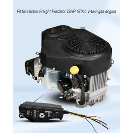 Ignition Switch Control Box with 2 Keys Fit for Harbor Freight Predator 22HP 670cc V-Twin Gas Engine for Marine Equipment Cleaning Machines Generators Water Pumps Lawn Mowers