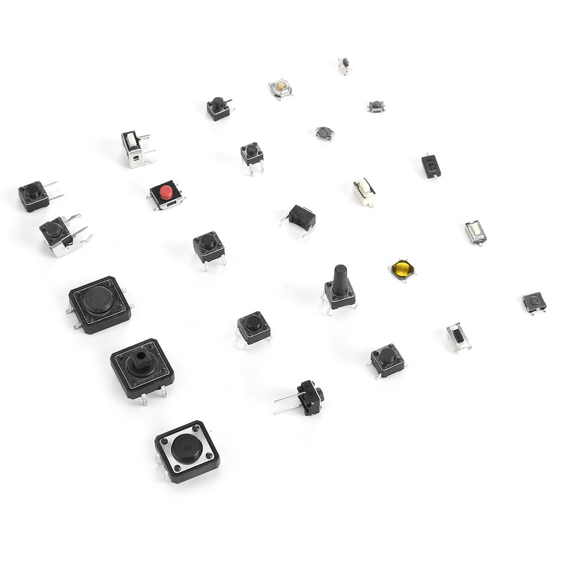 Tactile Push Button Switches 25 Values 12V 50mA Micro Momentary