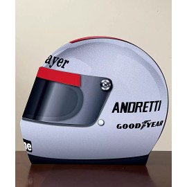 WOW!!!  Mario Andretti 1978 F1 Formula Race Car Helmet Sign HD 3D
