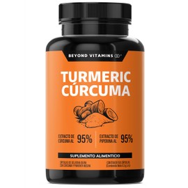 Turmeric Cúrcuma con Extracto de Raíz de Cúrcuma Estandarizada al 95 y Pimienta Negra al 95 - Suplementos formulados con alta potencia y absorción -  