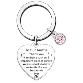 JETTOP Auntie Gifts Keyring Best Auntie Gifts Special Auntie Birthday Christmas Gifts To Our Auntie Present