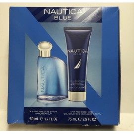 Nautica Blue 2pc Gift Set EDT  1.7 fl oz + Hair & body wash 2.5 fl oz New in bx