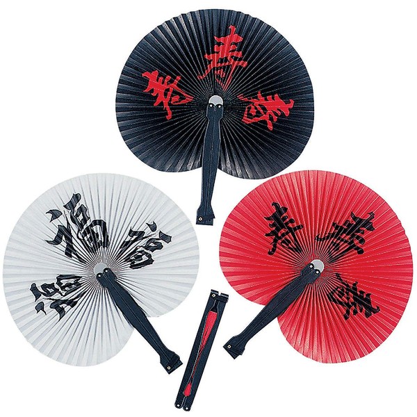 Fun Express - Chinese Character Fans - Party Supplies - Favors - Fans - 12 Pieces