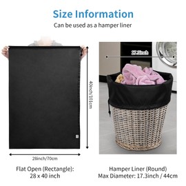 OTraki 2 Pack Large Laundry Bag 28 x 40 inch Heavy Duty Dirty Laundry Bags Dirty Clothes Bag Organizer Drawstring Laundry Hamper Bag Travel Laundry Bag for Camp, Home, College, Dorm Black