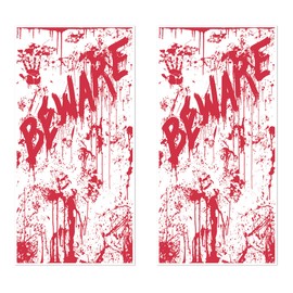 Beistle S00024AZ2, 2 Piece Bloody Door Covers, 30'' x 5'