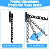 MBAIYO 3 Pack Black Wall Mount Coat Hanger Holder, Retractable