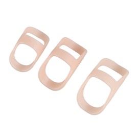 Wakects 3 Pieces Finger Guard Oval Finger Splint Plastic Waterproof Mallet Finger Cotter Pin for Flail Ring Arthritis Finger No. 8 9 10 (6.2-6.8 cm