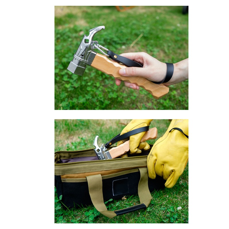 Camping Hammer Stainless Steel Tent Hammer Shock Absorbing Head Ergonomic