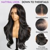 Eawwii Black 13×4 Lace Front Glueless Wigs for Women， Synthetic