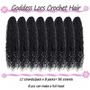 FFDDear 8 Packs Curly Faux Locs Crochet Hair 12 Inch