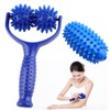 Massageroller Mit Griff,Auswechselbare Massage Roller mit 3 Igelball Massageball,Selbstmassagerolle,Massagegerät Fascia