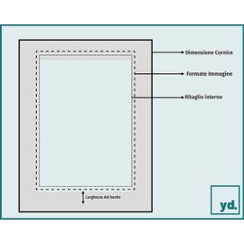 Passe-Partout Photo Frame Size 20x30 cm - Photo Size 10x20 cm - White