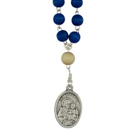 The Chaplet of Saint Joseph | Chaplet With Wooden Beads and St. Joseph Medal | Patron Saint of Families and the Church | Catholic Devotional Prayer | Great Catholic Gift for Confirmation, Wood, No