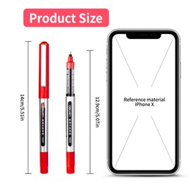 IGEAIIE Red Pens, 4 Pcs Gel Ink Handwriting Pens, 0.5mm Rollerball Writing Pens, Liquid Ink Rollerball Pens, Quick-Drying Pens for School, Office, and Everyday Writing Needs, 10113