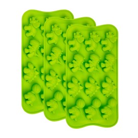 Webake Dinosaur Chocolate Molds, Silicone Candy Molds 3 Pack for Hard Candy, Fondant, Gummy, Jello, Ice Cube, Resin