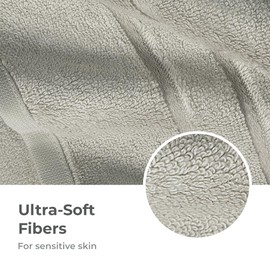 Cariloha Hand Towel | Harbor Gray | 16"x24" | Turkish Cotton & Viscose Material Blend | Extra Smooth and Highly Absorbent