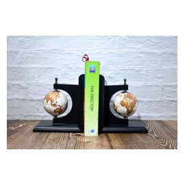 NAUTICAL COLLECTION | Decorative Modern Globe bookends for Office, Kitchen, Living Room, Home Décor and Gift Item,Book Selves Holder Modern Style Bookends in Black Style.