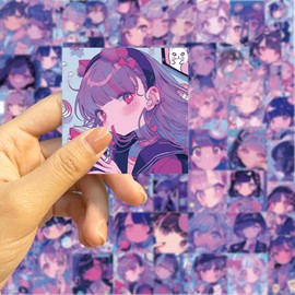 Steamwave Girl Stickers for Laptop (Pack of 50), Gift for Children, Teenagers, Adults, Boys, Anime Girl Stickers, Waterproof Vinyl Stickers for Scrapbooking, Skateboard, Car, Luggage