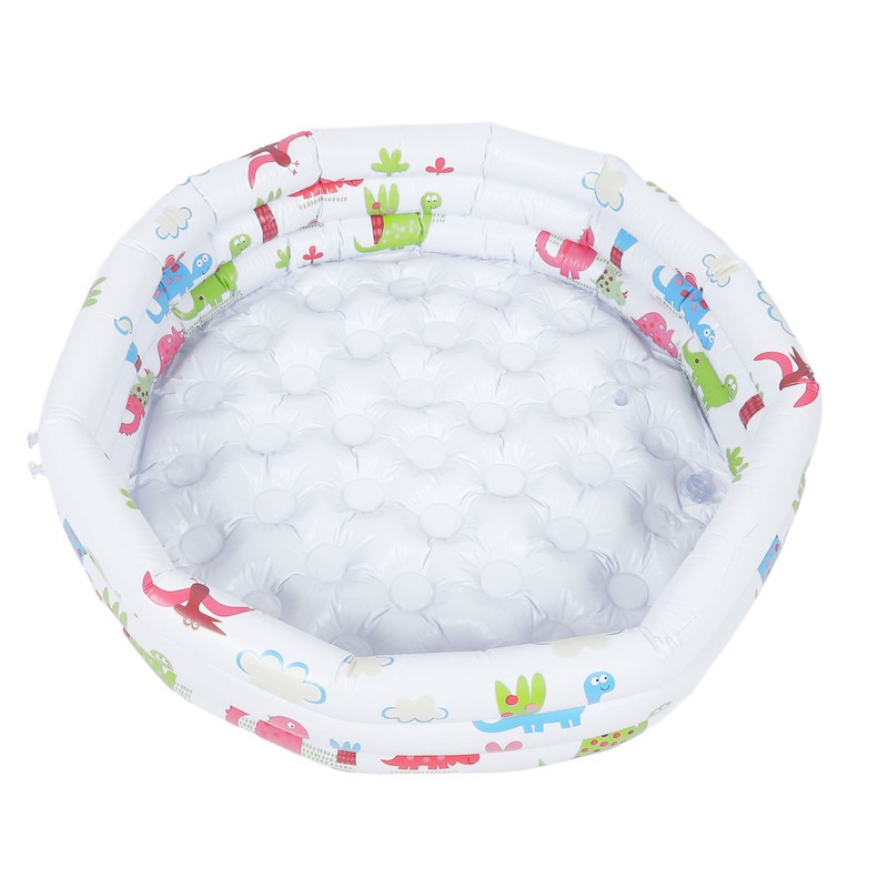 Inflatable Kiddie Pool PVC 31.5 Inch Cartoon Dinosaur Round Outdoor