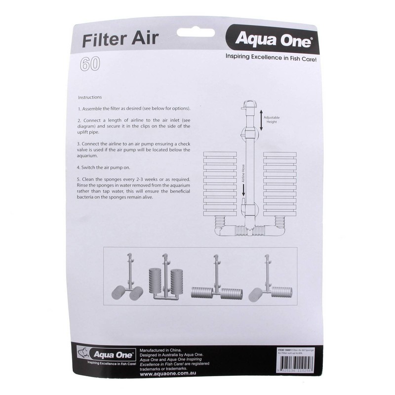 Aqua One Filter Air - Air-Driven Filter for Aquariums up