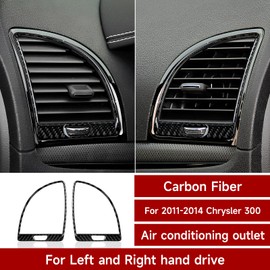 BRMYL Car Air Vent Outlet Cover Decals for 2011 2012 2013 2014 Chrysler 300 / 300C / 300S / Limited/Base Accessories Carbon Fiber Interior Stickers