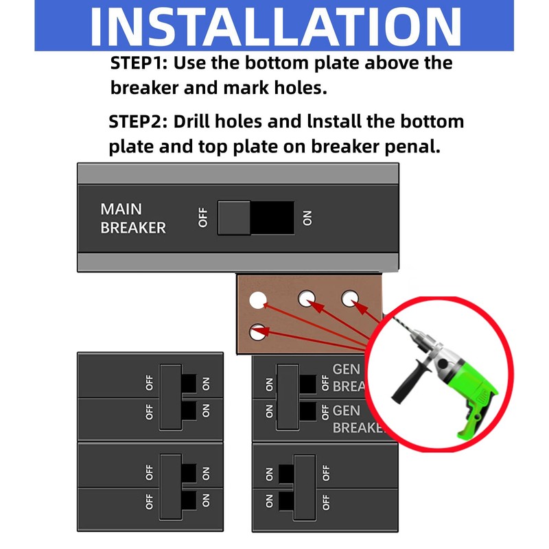 Generator Interlock Kit,Compatible with Square D QO or Homeline 150