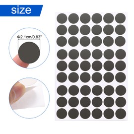 uxcell 7 Sheets/378PCS Self Adhesive Screw Hole Stickers, 2.1cm/0.83" PVC Screw Hole Covers Hole Stickers for Furniture Wood Cabinet Wall Desk Table Bookcase, Iron Grey