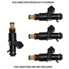 Fuel Injector Repair KIT O-Rings Filters Seals Cap Compatible with Honda Civic CRV KEIHIN