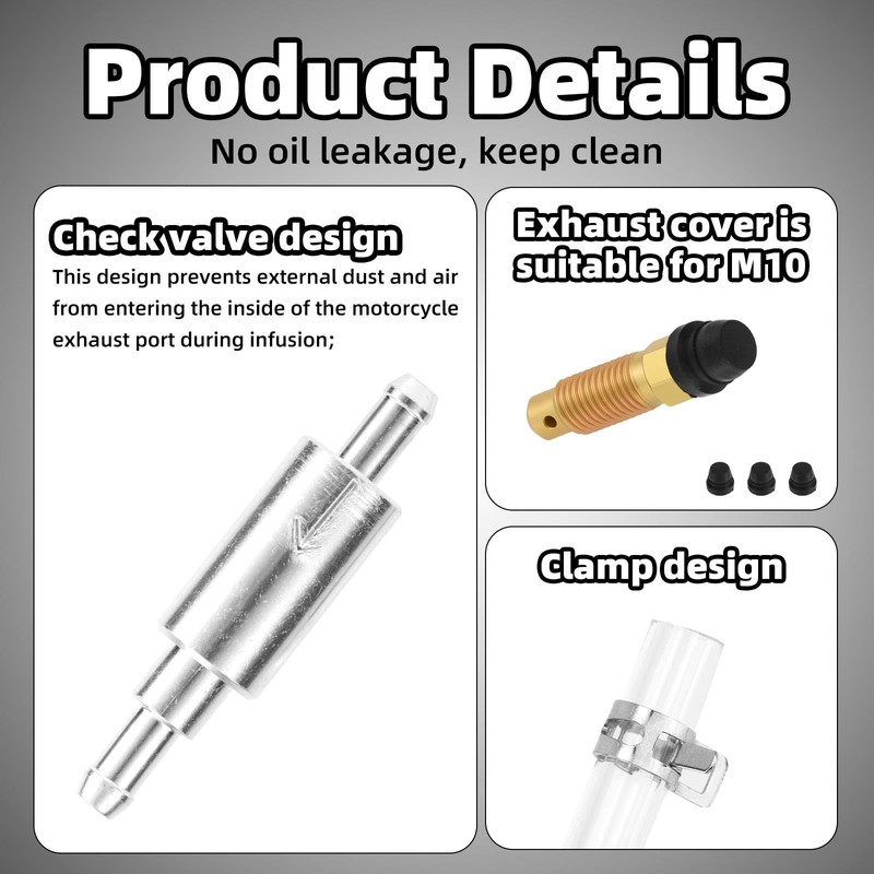 9pcs Brake Bleeding Kit, Durable Brake System Bleeding Tools Including