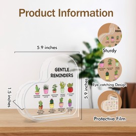 Beshoul Mental Health Decor, Gentle Reminders, Counseling Office Must Haves, Acrylic Desk Decorations Gift for Office Home Bedroom Therapy -D09