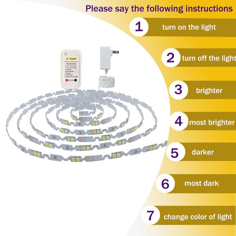 ZOKON 13ft/4M Led Vanity Mirror Lights Kit - Bendable, No