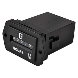 HonorMeet Analog Hour Meter,AC 110V to 250V,Total Hours for Maintenance,Data Storage for Lawn Mower Generator Tractor RV Motorhome Air Compressor. (Diamond-AC)