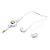 LG V20 Compatible Universal 3.5mm Retractable Stereo Headset Earphones Dual
