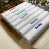 Warwick & Vance Pack Of 7 Mens/Gentlemens White Handkerchiefs, Embroidered