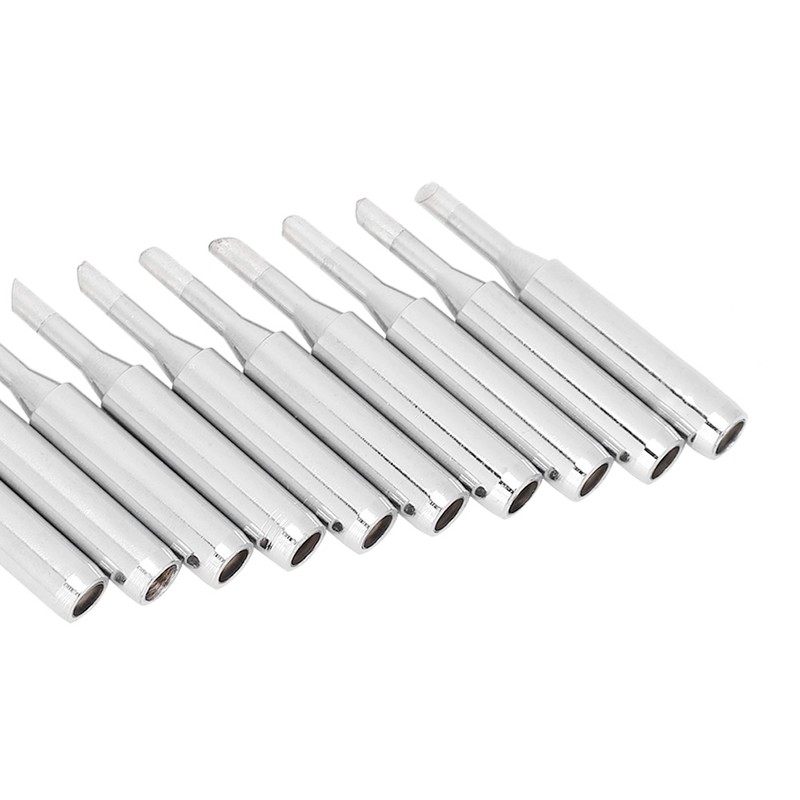 10Pcs Solder Iron Tip Brass Internal Heating Lead Free Soldering