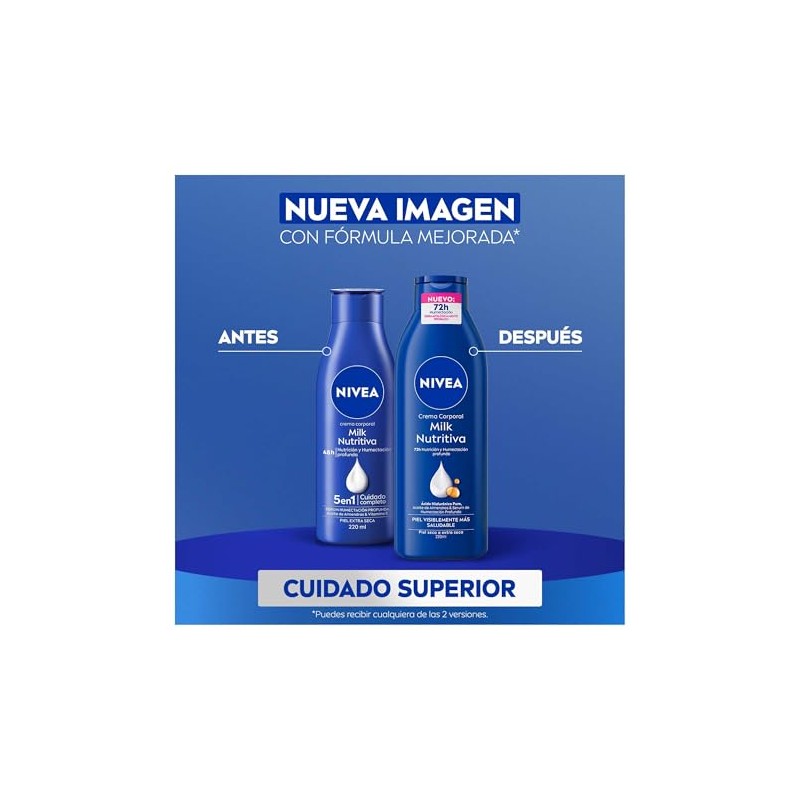 NIVEA Crema Corporal Humectante Body Milk Nutritiva (220 ml) 72