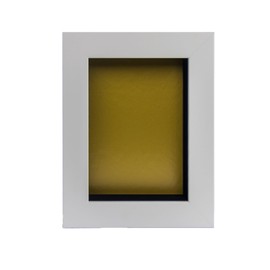 CountryArtHouse 8x12 White Shadow Box Frame with A 1 3/4" Usable Depth Includes Gold Acid-Free Backing, UV Resistant Acrylic, & Hanging Hardware