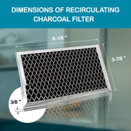 GE JX81J, WB02X11124, WB06X10823 Microwave Recirculating Charcoal Filter (2-Pack)