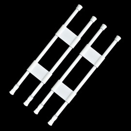 2 Sets Double RV Refrigerator Bars Adjustable Fridge Tension Rods RV Refrigerator Kitchen Accessories, Non-Slip Rv Fridge Bars for Camper Refrigerator Inside Accessories and Extend in Size,15.8"-27.6"