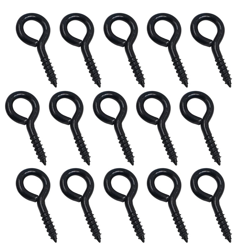 Qrity Pack of 10 Eyelet Screws 50 mm, Screw Ring,