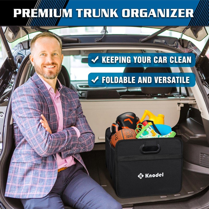 K KNODEL Car Trunk Organizer, Foldable Organizer for Car, Automotive