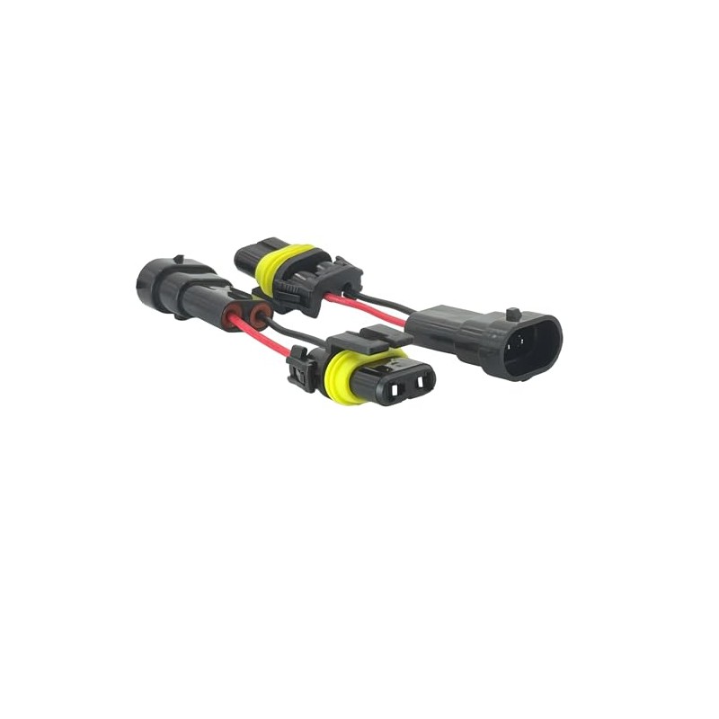 2PCS H8/H9/H11 to 9006 Bulb Socket Conversion Harness - Compatible