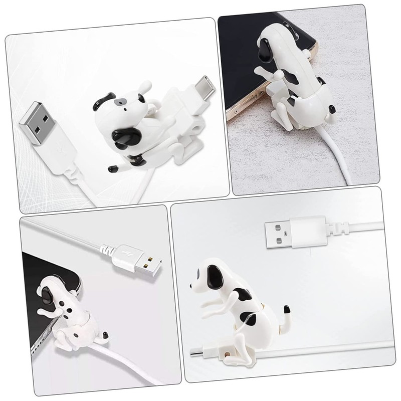 HOMSFOU 4pcs Creative Puppy Charging Cable Portable Dog Phone Watch