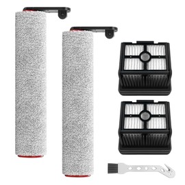 Fixbetter Replacement Brush Roller and HEPA Filter for Dreame H12 Pro, H12 Dual Cordless Wet and Dry Vacuum Cleaner Accessories, 2 Brushes + 2 HEPA Filters + 1 Cleaning Brush