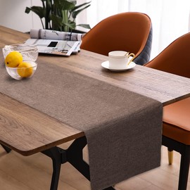 Waterproof Table Runner, Table Runners Modern, Table Runners Decorative Waterproof, Table Runners Outdoor, Waterproof Table Runners Modern for Kitchen Dining Room Party (40*180 cm, Dark Brown)