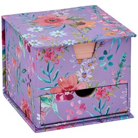 Design By Violet Aurora Memo Cube – Peach Sticky Notes with Floral Cube – 300 Sheets of Paper for Daily Notes, Reminders, and to-Do Lists