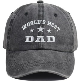 World’s Best Dad Hats for Men, Father’s Day Birthday Gifts from Granddaughter Grandson Wife, Adjustable Cotton Embroidered Dad Baseball Cap