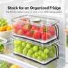 Refrigerator Storage Box for Food Organization – Clear Stackable Container