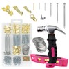 SHRJ Picture Hanging Kit Hanging Hardware Assorted with Magnetic Hammer