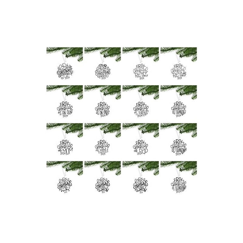 First Christmas One Sided Ornaments (Grandpa)